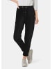 GOLDNER Kurzgröße:  Lässige Casualhose SARA mit Tunnelzug in schwarz
