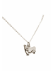 Gemshine Halskette mit Anhänger Dackel Welsh Corgi Hund in silver coloured
