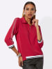 creation L Modal-Mix-Sweatshirt in rot
