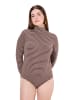 Ulla Popken Langarmshirt in dunkles taupe