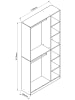 VCM  Holz begehbarer Kleiderschrank PalosaXL in Honig-Eiche