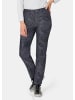 GOLDNER Kurzgröße:  Druckhose CARLA mit Paisley-Muster in jeansblau / grau / gemustert