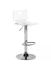 Beliani 2er-Set Drehhocker MALTA in Transparent/Silber