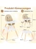 COSTWAY 6 in 1 Hochstuhl Baby in Khaki