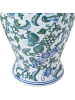 Beliani Blumenvase SEGOWIA in Weiß/Blau/Grün - (W) 20 x (H) 47 x (L) 20 cm
