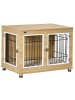 Pawhut Hundekäfig Eiche 90L x 58B x 65H cm