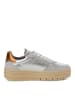 Tamaris Plateau Schnürschuhe in Silber