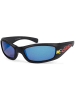 styleBREAKER Sport Sonnenbrille in Schwarz / Blau verspiegelt