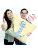 Mr. & Mrs. Panda Kissen 40x40 Anker Blau ohne Spruch in Gelb Pastell