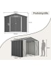 ABRIHOME Gerätehaus in Anthrazit 8x6 FT Metall mit Klapptür für Garten