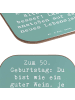 Mr. & Mrs. Panda Holz Untersetzer Spruch 50. Geburtstag mit Spruch in Meeresbrise