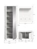ebuy24 Garderobenmöbel Solero (3-teilig) Weiß 163 x 37 cm