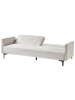 Beliani Schlafsofa LUCAN in Beige/Schwarz - (W) 191 x (H) 75 x (L) 91 cm