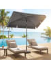 SONGMICS Sonnenschirm Sheld in Grau - (D)200 x (H)125 cm