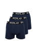 Replay Replay Trunk BOXER Style 01/C Basic Cuff Logo im 3er Pack in blau