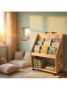 relaxdays Bücherregal Kinder "Bär" in Natur - (B)70 x (H)85 x (T)29,5 cm