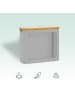relaxdays Toilettenpapier Aufbewahrung in Grau - (B)43 x (H)36 x (T)17 cm