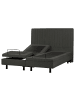 Beliani Doppelbett DUKE II in Grau/Schwarz - (W) 160 x (H) 120 x (L) 216 cm