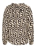 Cream Bluse langarm CRAstra Regular fit in Geometric Black White