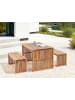 Beliani Gartenbank BELLANO in Braun - (W) 105 x (H) 43 x (L) 35 cm