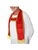 tectake St. Nikolaus-Outfit aus glänzendem, rotem Samt mit goldenen Zierborten, rot