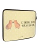 Mr. & Mrs. Panda Laptoptasche Capybara Liebe mit Spruch in Gelb Pastell