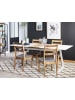 Beliani Esszimmertisch KALUNA in Weiß/Braun - (W) 90 x (H) 75 x (L) 160 cm