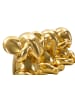 Mauro Ferretti Set mit 3 goldenen Elefanten aus Kunstharz, Ø 15,5 x 20,5 cm