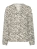 Kaffe Langarm-Bluse KAditte Regular fit in Black Oyster/Turtledove Animal