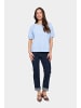 SAINT TROPEZ Kurzarm-Bluse JosefiaSZ Gerade Passform in Airy Blue Ice Stripe