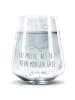 Mr. & Mrs. Panda Trinkglas Schnabeltier Mut mit Spruch in Transparent