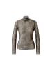 Oui Langarmshirt mit 58 cm Länge in Camel Grey