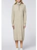 Polo Sylt Strickkleid mit Rollkragen und Zipper in Sandfarben