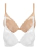 Lisca 2er Pack Push up BH in sweet almond-white