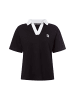 Karl Lagerfeld Poloshirt Ikon Patch in schwarz