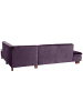 others ECKSOFA mit Ottomane rechts Kaye Samtvelours Buche nussbaum/purple