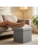 relaxdays Faltbarer Sitzhocker in Grau - 38 cm