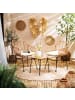 home24 home24 Balkonset 3-teilig Beige / Schwarz - Polyrattan, Stahl & Polyester mit Glasplatte in Beige / Schwarz