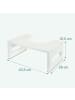 relaxdays Toilettenhocker in Weiß - (B)43,5 x (H)18,5 x (T)28 cm