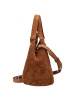 COCCINELLE C-Easy Suede - Henkeltasche S 20 cm (warm taupe) in cognac/cognac