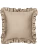 Erwin Müller Mako-Satin Kuschelkissenbezug mit Volant Landshut in taupe