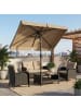 SONGMICS Sonnenschirm Sheld in Taupe - (B)150 x (H)230 x (T)200 cm