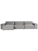 Beliani 5-tlg 3-Sitzer Sofa HELLNAR in Grau