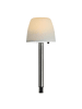MARELIDA LED Solar Wegleuchte mit Mini Lampenschirm H: 28cm in weiß