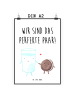 Mr. & Mrs. Panda Bild Milch Keks mit Spruch in Weiß