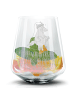 Mr. & Mrs. Panda Blümchentail Glas Pinguin Buch mit Spruch in Transparent