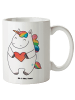 Mr. & Mrs. Panda Riesenkaffeetasse Einhorn Herz ohne Spruch in Weiß