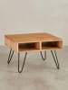 KADIMA DESIGN Couchtisch | Akazie/Metall, 60x60x40cm, Eckig
