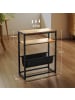HOMCOM Beistelltisch-43L x 18B x 56H cm-Rustikal-Braun