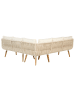 Beliani 2-tlg Sitzgruppe ALCAMO in Beige/Weiß/Braun